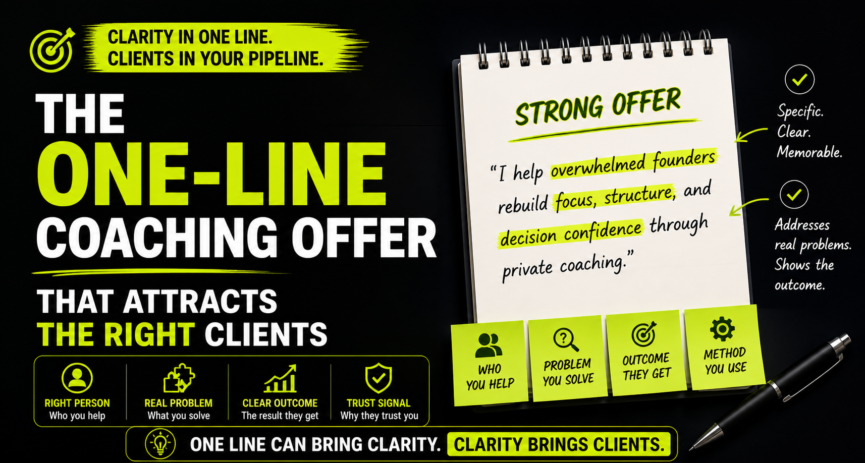 One Line Coaching Offer That Attracts Clients